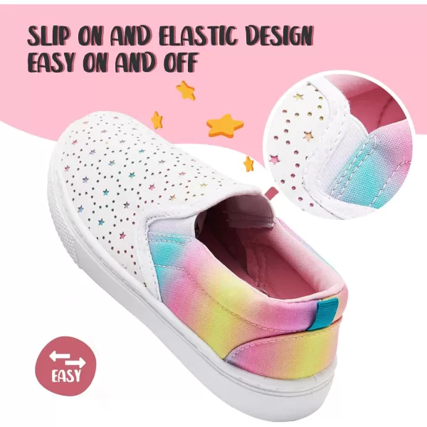 K KomForme Toddler Girls &amp; Boys Slip On Canvas Sneakers Moccasins Kids Tennis Shoes