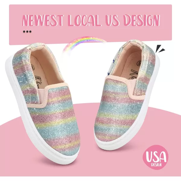 K KomForme Toddler Girls &amp; Boys Slip On Canvas Sneakers Moccasins Kids Tennis Shoes
