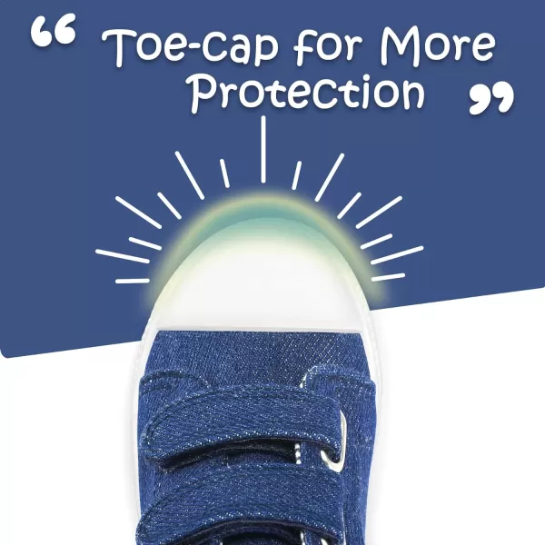 K KomForme Toddler Sneakers for Boys and Girls Cartoon Dual Hook and Loops Sneakers Baby Canvas Shoes