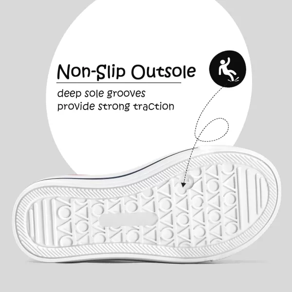 K KomForme Toddler Sneakers for Boys and Girls Cartoon Dual Hook and Loops Sneakers Baby Canvas Shoes