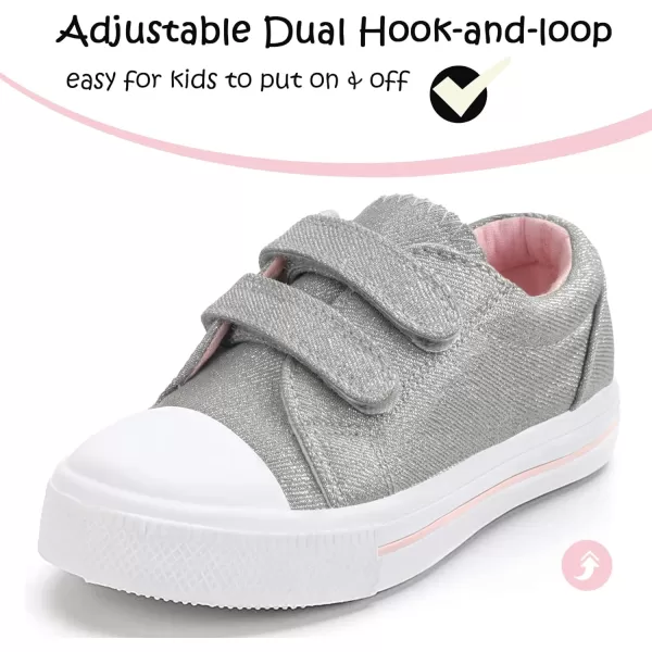 K KomForme Toddler Sneakers for Boys and Girls Cartoon Dual Hook and Loops Sneakers Baby Canvas Shoes