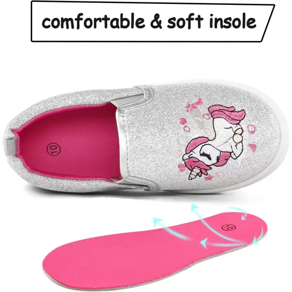K KomForme Toddler Sneakers for Girls Boys Slip On Canvas Walking Shoes