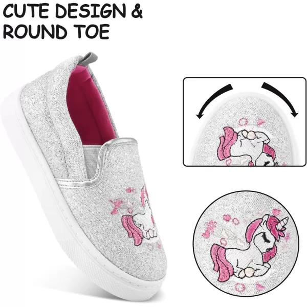 K KomForme Toddler Sneakers for Girls Boys Slip On Canvas Walking Shoes