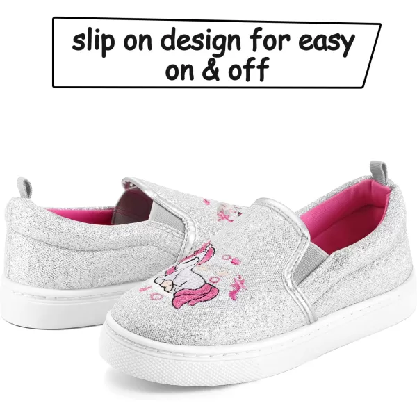 K KomForme Toddler Sneakers for Girls Boys Slip On Canvas Walking Shoes