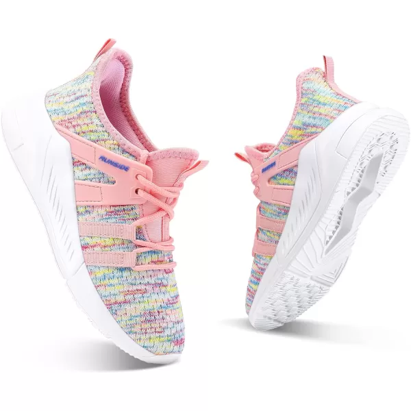 RUNSIDE Girls Lightweight Sneakers Kids Tennis Sports Shoes Lace-up for Running/Walking, Toddler/Little Kid/Big Kid