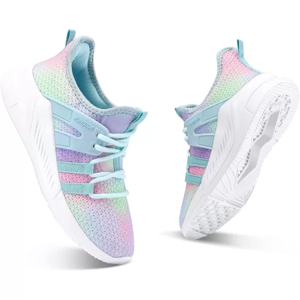 RUNSIDE Girls Lightweight Sneakers Kids Tennis Sports Shoes Lace-up for Running/Walking, Toddler/Little Kid/Big Kid
