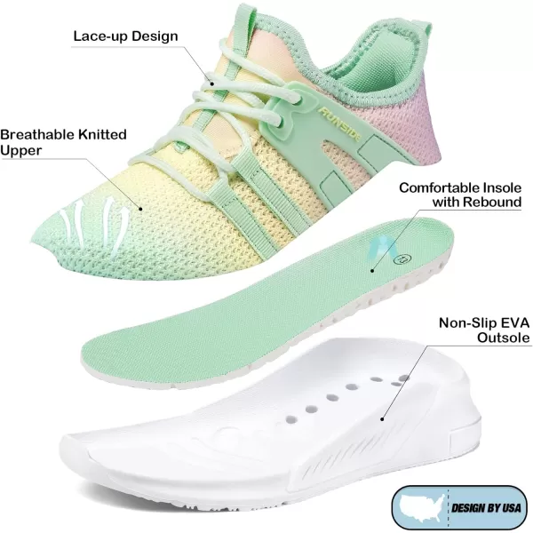 RUNSIDE Girls Lightweight Sneakers Kids Tennis Sports Shoes Lace-up for Running/Walking, Toddler/Little Kid/Big Kid