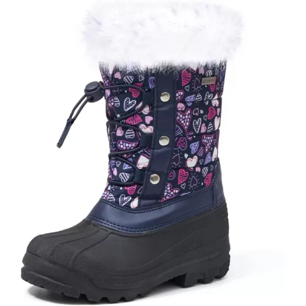 K KomForme Boys &amp; Girls Snow Boots Insulated Fur Lined Warm Anti-Slip Waterproof Winter Boot 