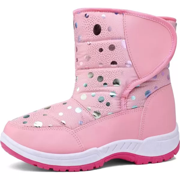K KomForme Boys &amp; Girls Snow Boots Warm Anti-Slip Outdoor Winter Shoes 