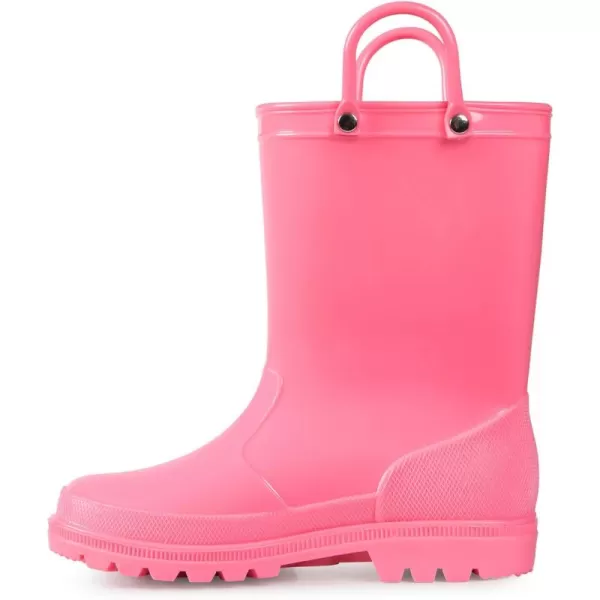 K KomForme Kids Rain Boots, Toddler Girls &amp; Boys Rain Boots Waterproof Memory Foam Insole and Easy-on Handles