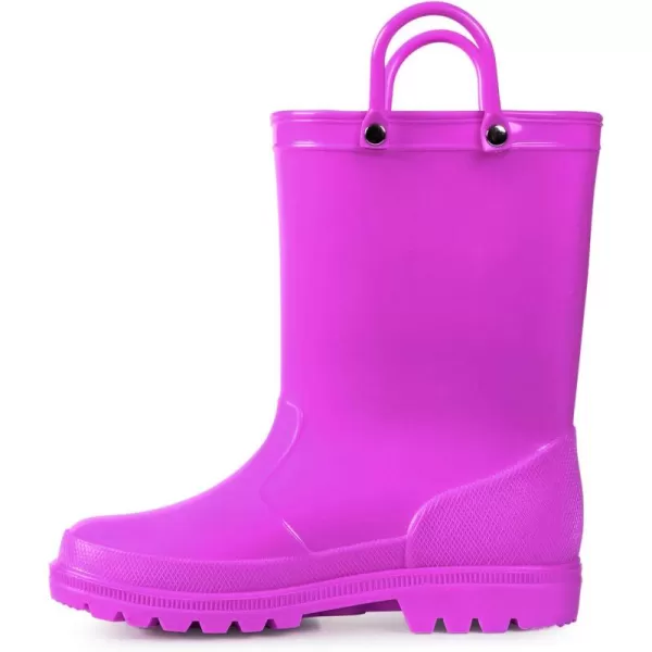 K KomForme Kids Rain Boots, Toddler Girls &amp; Boys Rain Boots Waterproof Memory Foam Insole and Easy-on Handles