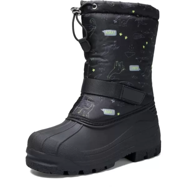 K KomForme Snow Boots for Boys &amp; Girls Warm Waterproof Slip Resistant Winter Shoes 