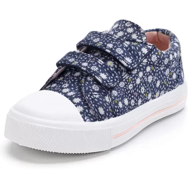 K KomForme Toddler Sneakers for Boys and Girls Cartoon Dual Hook and Loops Sneakers Baby Canvas Shoes