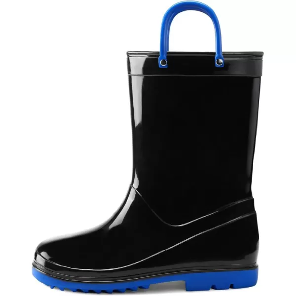 Kids Boys Girls Rain Boots with Easy-on Handles Rainboots 