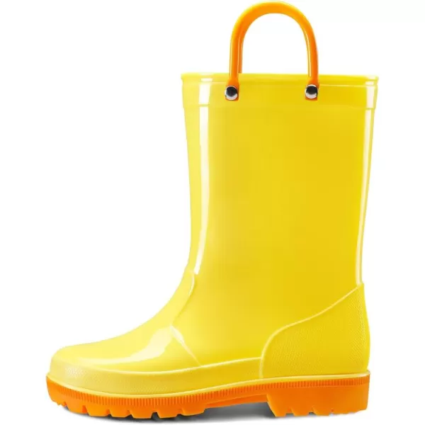 Kids Boys Girls Rain Boots with Easy-on Handles Rainboots 