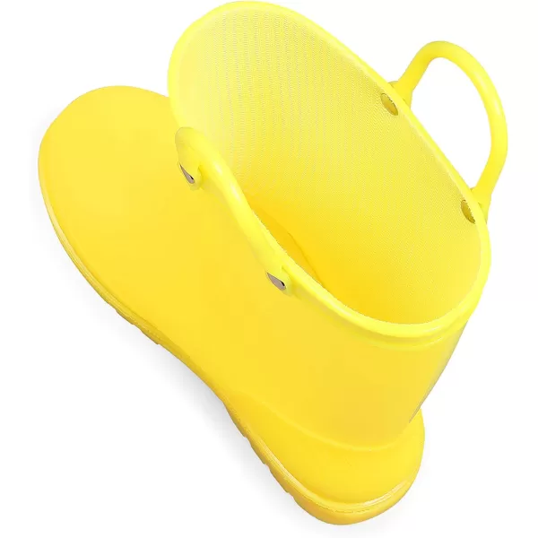 K KomForme Kids Rain Boots, Toddler Girls &amp; Boys Rain Boots Waterproof Memory Foam Insole and Easy-on Handles