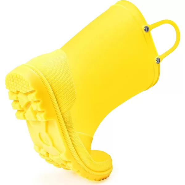K KomForme Kids Rain Boots, Toddler Girls &amp; Boys Rain Boots Waterproof Memory Foam Insole and Easy-on Handles