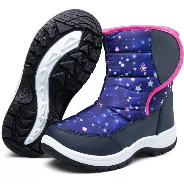 K KomForme Boys &amp; Girls Snow Boots Warm Anti-Slip Outdoor Winter Shoes 