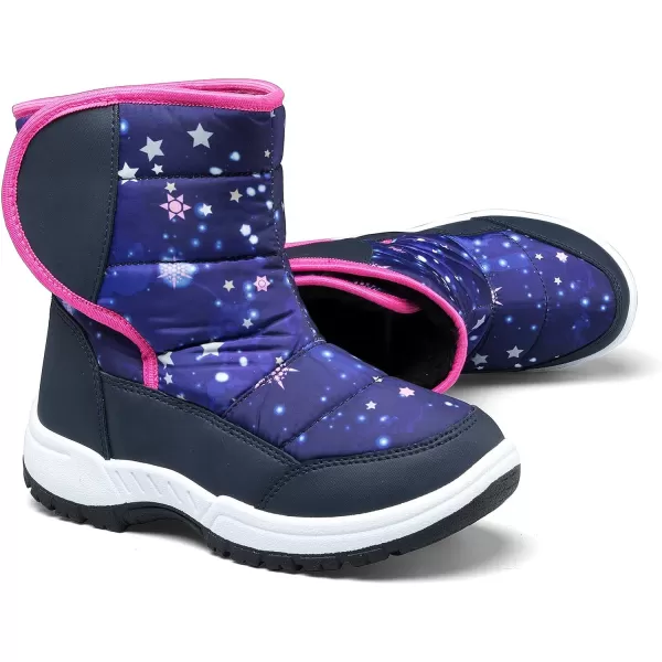 K KomForme Boys &amp; Girls Snow Boots Warm Anti-Slip Outdoor Winter Shoes 