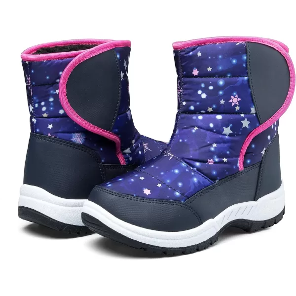 K KomForme Boys &amp; Girls Snow Boots Warm Anti-Slip Outdoor Winter Shoes 