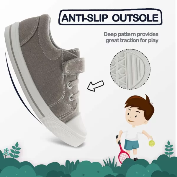 K KomForme Toddler Boys Girls Shoes Kids Canvas Sneakers with Hook and Loops