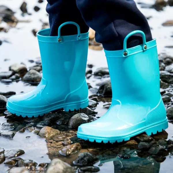 K KomForme Kids Rain Boots, Toddler Girls &amp; Boys Rain Boots Waterproof Memory Foam Insole and Easy-on Handles