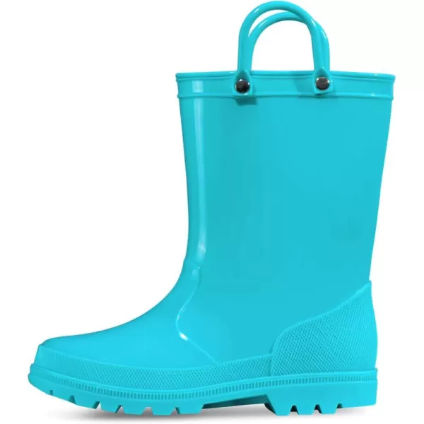 K KomForme Kids Rain Boots, Toddler Girls &amp; Boys Rain Boots Waterproof Memory Foam Insole and Easy-on Handles