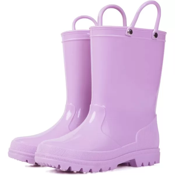 K KomForme Kids Rain Boots, Toddler Girls &amp; Boys Rain Boots Waterproof Memory Foam Insole and Easy-on Handles