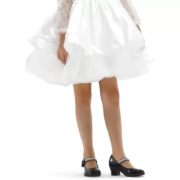 K KomForme Girl Mary Jane Shoes with Low Heel Rhinestones Princess Flats Dress Pump Shoes for Little Kid/Big Kid