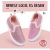 imageK KomForme Kids Shoes Toddlers Canvas Sneakers Slip on Walking Tennis Shoes for Boys GirlsToddlerLittle KidsBig KidsApink