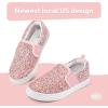 imageK KomForme Toddler Girls Boys Shoes Little Kids Slip on Canvas Sneakers for RunningWalkingColorful Glitter