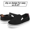 imageK KomForme Toddler Sneakers for Girls Boys Slip On Canvas Walking ShoesBlack