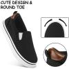 imageK KomForme Toddler Sneakers for Girls Boys Slip On Canvas Walking ShoesBlack