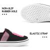 imageK KomForme Toddler Sneakers for Girls Boys Slip On Canvas Walking ShoesBlack With Pink