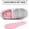 imageK KomForme Toddler Sneakers for Girls Boys Slip On Canvas Walking ShoesColor Glitter