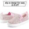 imageK KomForme Toddler Sneakers for Girls Boys Slip On Canvas Walking ShoesPink Glitter