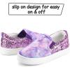 imageK KomForme Toddler Sneakers for Girls Boys Slip On Canvas Walking ShoesPurple Glitter