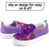 imageK KomForme Toddler Sneakers for Girls Boys Slip On Canvas Walking ShoesPurple Sequin