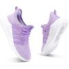 imageRUNSIDE Boys Girls Tennis Shoes Kids Lightweight Breathable Sneakers Laceup Running Athletic Shoes for ToddlerLittle KidBig KidLight Purple