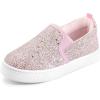 imageK KomForme Toddler Sneakers for Girls Boys Slip On Canvas Walking ShoesPink Glitter