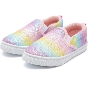 imageK KomForme Kids Shoes Toddlers Canvas Sneakers Slip on Walking Tennis Shoes for Boys GirlsToddlerLittle KidsBig KidsAcolorful