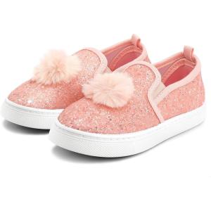 imageK KomForme Kids Shoes Toddlers Canvas Sneakers Slip on Walking Tennis Shoes for Boys GirlsToddlerLittle KidsBig KidsPink Shining