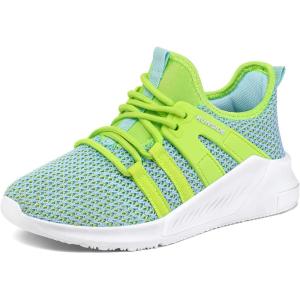 imageRUNSIDE Boys Girls Tennis Shoes Kids Lightweight Breathable Sneakers Laceup Running Athletic Shoes for ToddlerLittle KidBig KidLight Blue