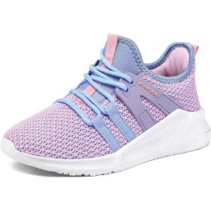 imageRUNSIDE Boys Girls Tennis Shoes Kids Lightweight Breathable Sneakers Laceup Running Athletic Shoes for ToddlerLittle KidBig KidPurple