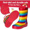 imageK KomForme Kids Rain Boots Waterproof Printed Rubber boots with Handles