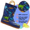 imageK KomForme Kids Rain Boots Waterproof Printed Rubber boots with HandlesBlue Dinosaur