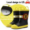imageK KomForme Kids Rain Boots Waterproof Printed Rubber boots with HandlesFire Chief