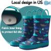 imageK KomForme Kids Rain Boots Waterproof Printed Rubber boots with HandlesOcean World
