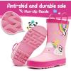 imageK KomForme Kids Rain Boots Waterproof Printed Rubber boots with HandlesPink Panda