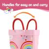 imageK KomForme Kids Rain Boots Waterproof Printed Rubber boots with HandlesRainbow Cloud